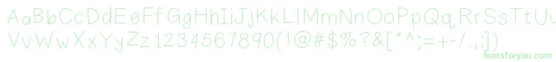 Plainprint-Schriftart – Grüne Schriften