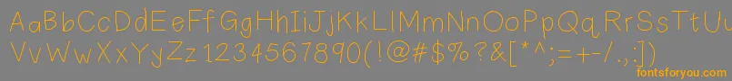 Plainprint Font – Orange Fonts on Gray Background