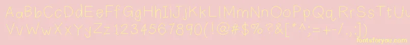 More about Plainprint Font Plainprint Font – Yellow Fonts on Pink Background
