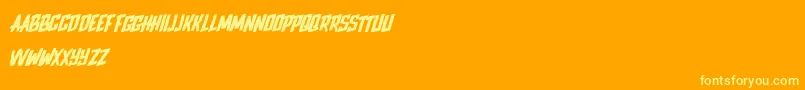 UpjohnRough Font – Yellow Fonts on Orange Background