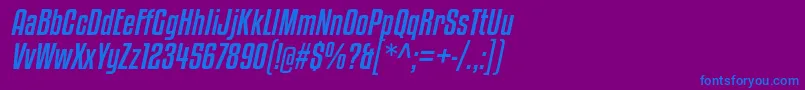 KenyanCoffeeRgIt Font – Blue Fonts on Purple Background
