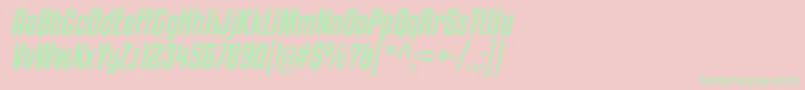 KenyanCoffeeRgIt-Schriftart – Grüne Schriften auf rosa Hintergrund