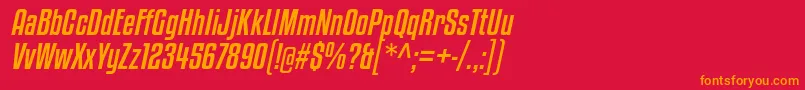 KenyanCoffeeRgIt Font – Orange Fonts on Red Background