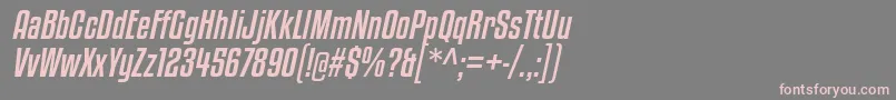 KenyanCoffeeRgIt-fontti – vaaleanpunaiset fontit harmaalla taustalla