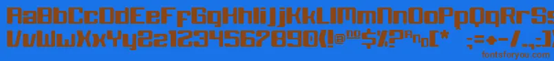 フォントBlack Wolf – 茶色の文字が青い背景にあります。