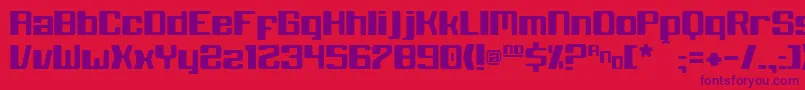 Шрифт Black Wolf – фиолетовые шрифты на красном фоне