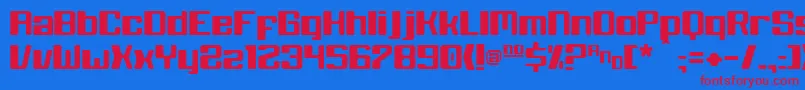 フォントBlack Wolf – 赤い文字の青い背景