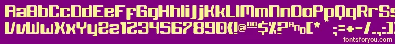 Black Wolf Font – Yellow Fonts on Purple Background