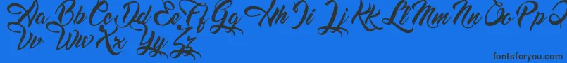 DreamsAmericanDinerDemo Font – Black Fonts on Blue Background