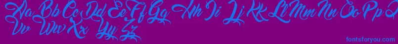 DreamsAmericanDinerDemo Font – Blue Fonts on Purple Background