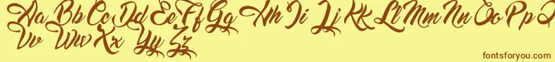 DreamsAmericanDinerDemo Font – Brown Fonts on Yellow Background