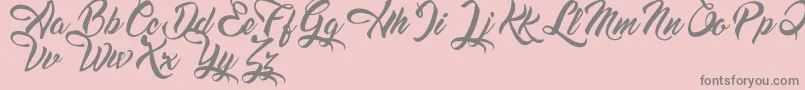 DreamsAmericanDinerDemo-Schriftart – Graue Schriften auf rosa Hintergrund