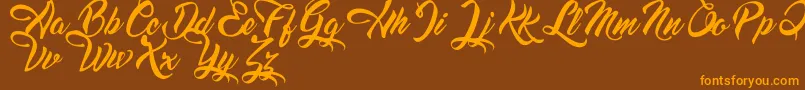 DreamsAmericanDinerDemo Font – Orange Fonts on Brown Background