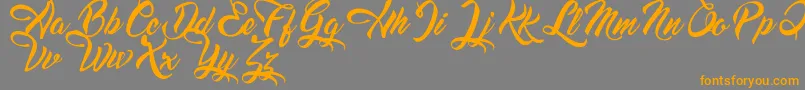 DreamsAmericanDinerDemo Font – Orange Fonts on Gray Background