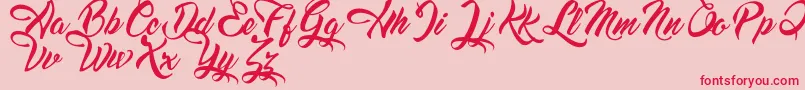 DreamsAmericanDinerDemo Font – Red Fonts on Pink Background