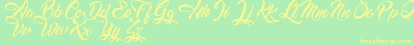 DreamsAmericanDinerDemo Font – Yellow Fonts on Green Background