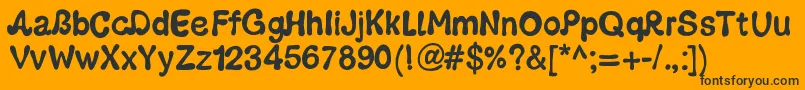 Pwgroovy Font – Black Fonts on Orange Background