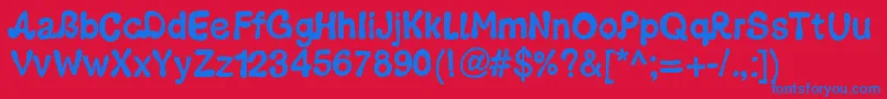 Pwgroovy Font – Blue Fonts on Red Background