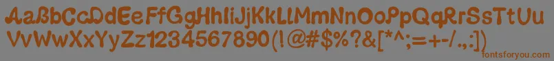Pwgroovy Font – Brown Fonts on Gray Background