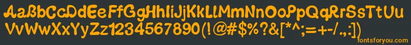 Pwgroovy Font – Orange Fonts on Black Background