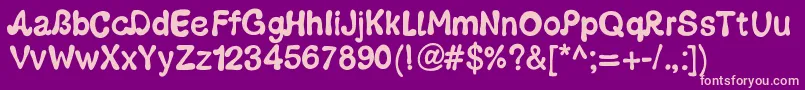 Pwgroovy Font – Pink Fonts on Purple Background