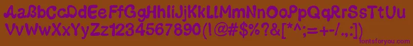 Pwgroovy Font – Purple Fonts on Brown Background