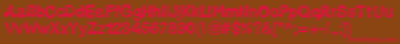 Pwgroovy Font – Red Fonts on Brown Background