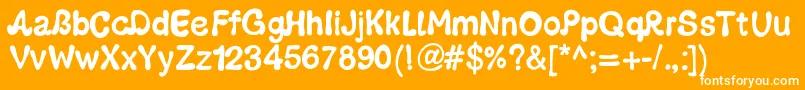 Pwgroovy-fontti – valkoiset fontit oranssilla taustalla