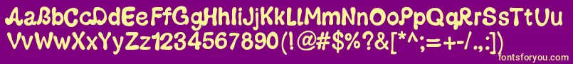 Pwgroovy Font – Yellow Fonts on Purple Background