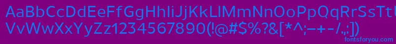 UnimanMedium Font – Blue Fonts on Purple Background