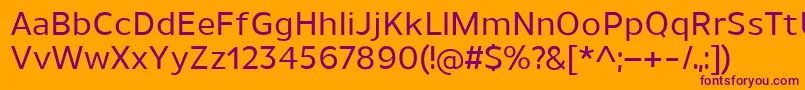 UnimanMedium Font – Purple Fonts on Orange Background