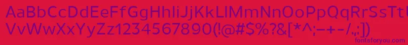 UnimanMedium Font – Purple Fonts on Red Background