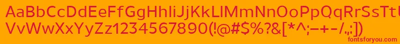 UnimanMedium Font – Red Fonts on Orange Background