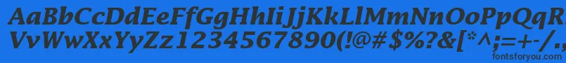 InsightSsiBoldItalic Font – Black Fonts on Blue Background