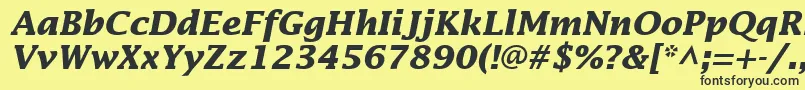 InsightSsiBoldItalic Font – Black Fonts on Yellow Background