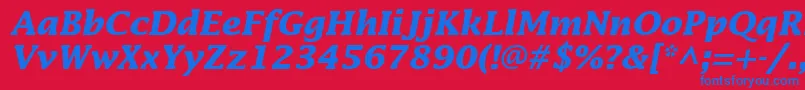 InsightSsiBoldItalic Font – Blue Fonts on Red Background