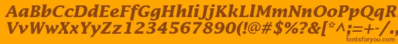 InsightSsiBoldItalic Font – Brown Fonts on Orange Background