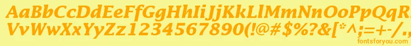 InsightSsiBoldItalic Font – Orange Fonts on Yellow Background