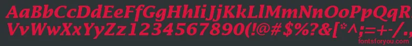 InsightSsiBoldItalic Font – Red Fonts on Black Background