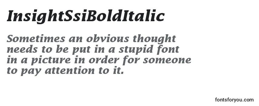 InsightSsiBoldItalic Font