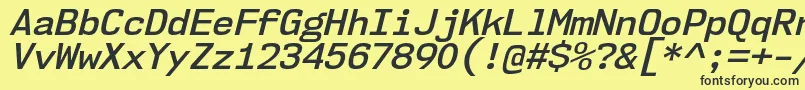 Nk57MonospaceNoSbIt Font – Black Fonts on Yellow Background