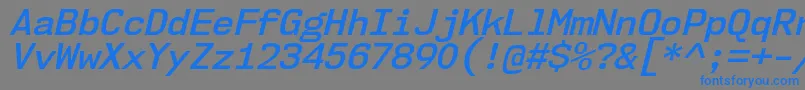 Nk57MonospaceNoSbIt Font – Blue Fonts on Gray Background