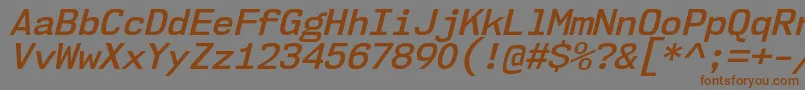 Nk57MonospaceNoSbIt Font – Brown Fonts on Gray Background