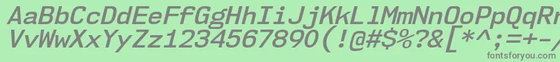 Nk57MonospaceNoSbIt Font – Gray Fonts on Green Background