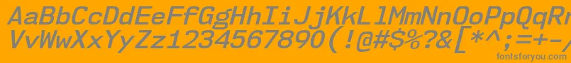 Nk57MonospaceNoSbIt Font – Gray Fonts on Orange Background