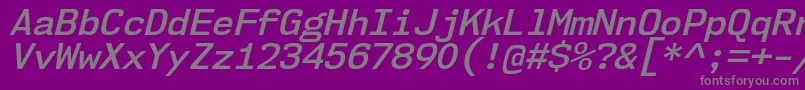 Nk57MonospaceNoSbIt Font – Gray Fonts on Purple Background