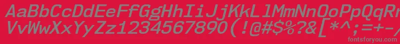 Nk57MonospaceNoSbIt Font – Gray Fonts on Red Background