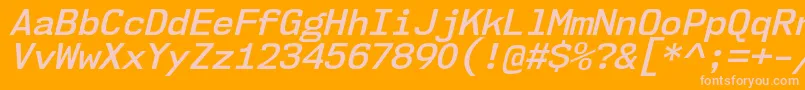 Nk57MonospaceNoSbIt Font – Pink Fonts on Orange Background