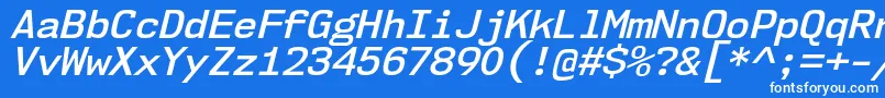 Nk57MonospaceNoSbIt Font – White Fonts on Blue Background