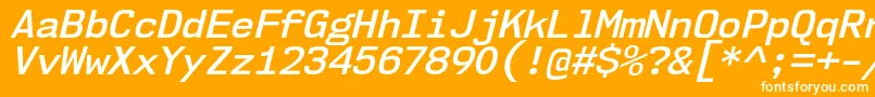 Nk57MonospaceNoSbIt Font – White Fonts on Orange Background